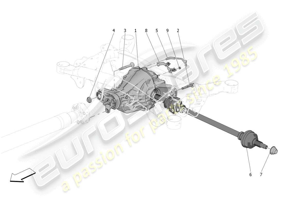 un diagrama de piezas del catálogo de piezas maserati grecale gt (2023)