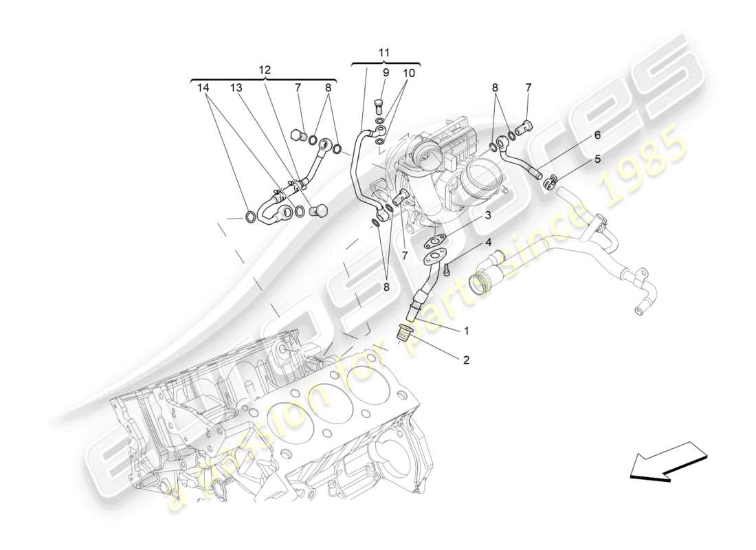 un diagrama de piezas del catálogo de piezas maserati ghibli (2016)