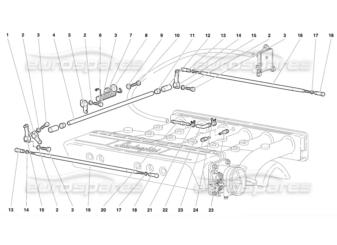 lamborghini diablo se30 (1995) cables del acelerador diagrama de piezas