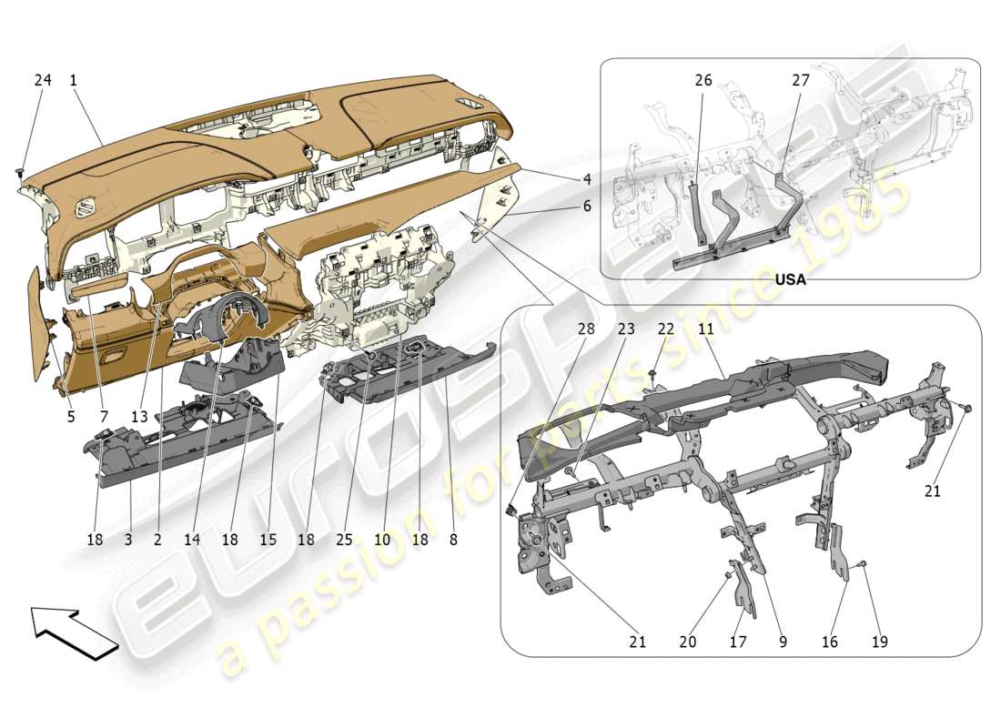diagrama de pieza que contiene el número de pieza 670200324