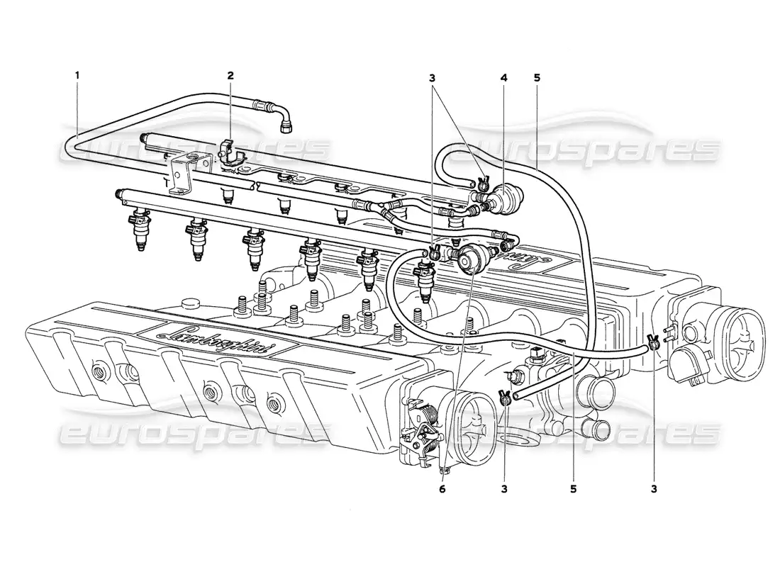 lamborghini diablo 6.0 (2001) fuel system diagrama de piezas
