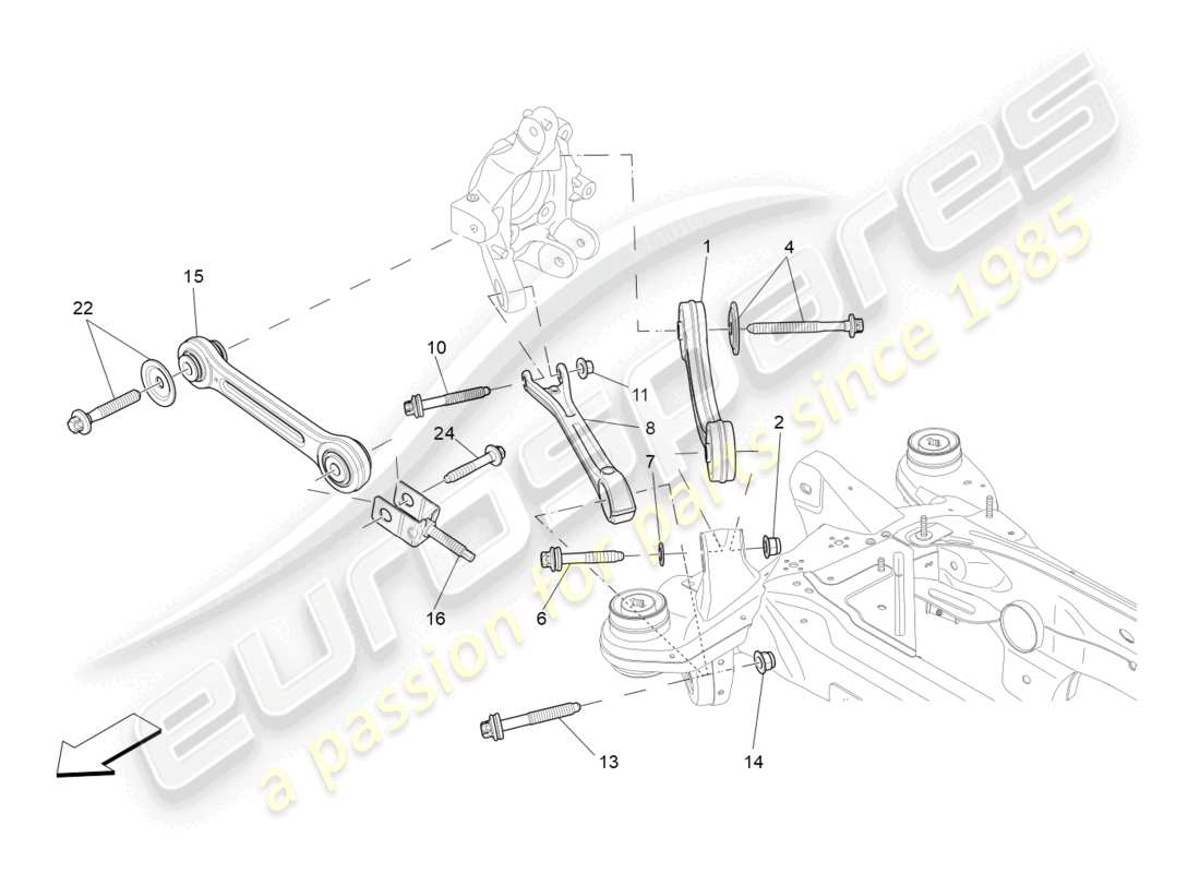 un diagrama de piezas del catálogo de piezas maserati levante (2018)