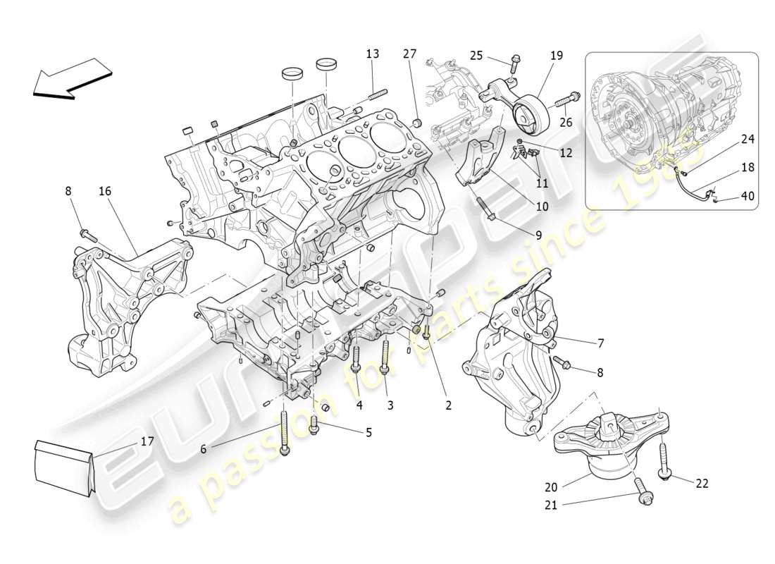 maserati levante (2018) diagrama de piezas del carter