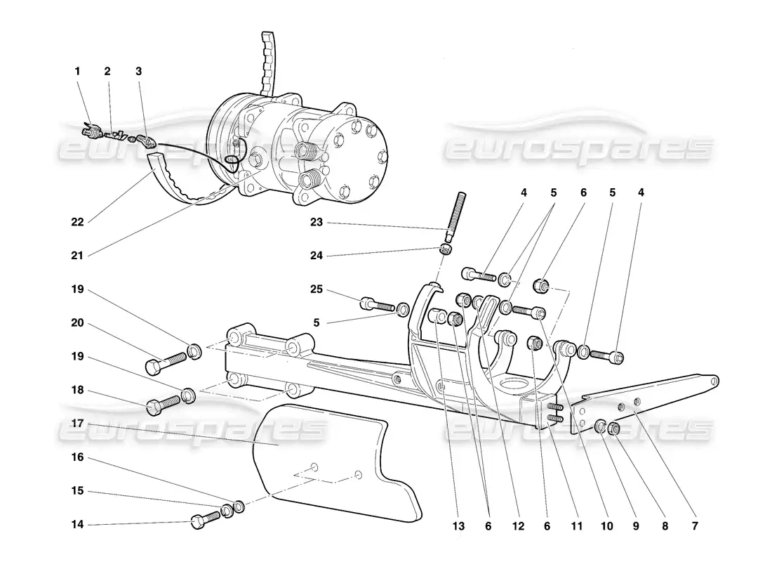 lamborghini diablo se30 (1995) control climatico diagrama de piezas
