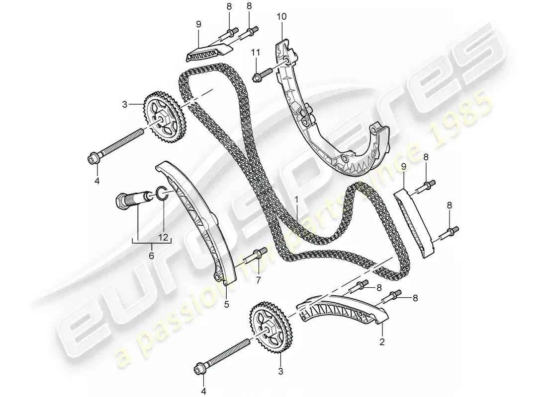 porsche 2005 (cayenne e1 9pa) motor de control diagrama de piezas