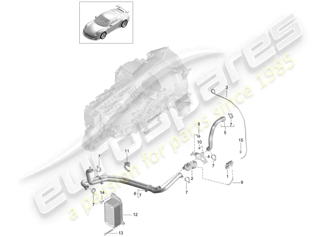 porsche 2014 (991-1 r/gt3/rs) manual gearbox diagrama de piezas