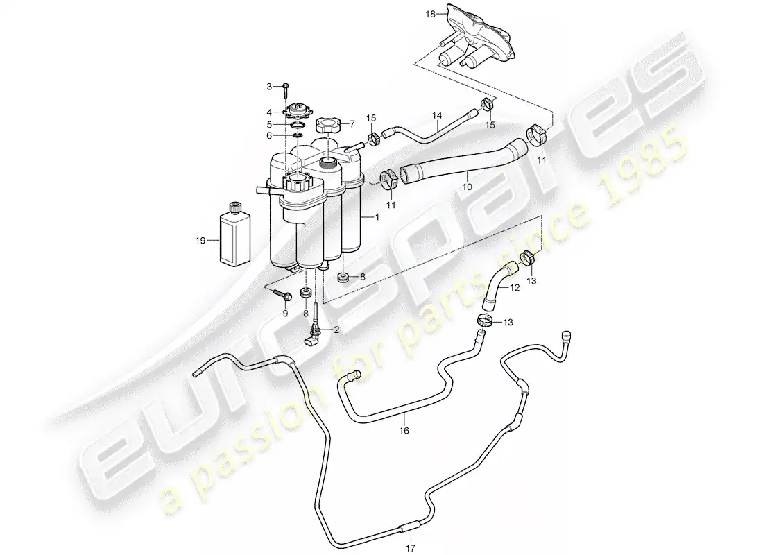 porsche 2008 (987 boxster) water cooling 4 diagrama de piezas