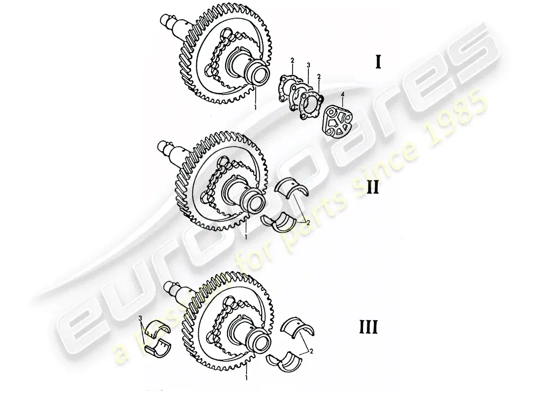 porsche 1966 (911/912) eje intermedio diagrama de piezas