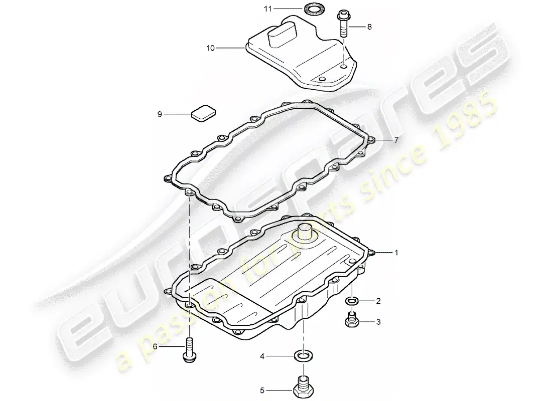 porsche 2006 (cayenne e1 9pa) tiptronic diagrama de piezas