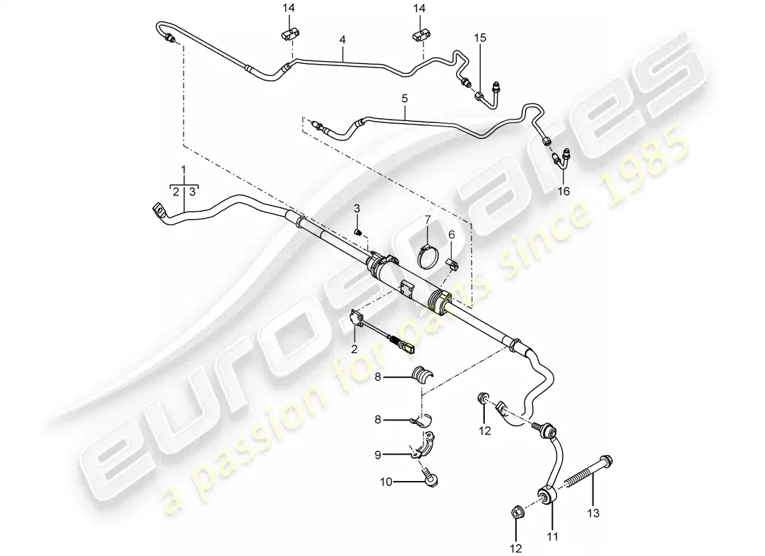 porsche 2003 (cayenne e1 9pa) estabilizador (desacoplable) diagrama de piezas