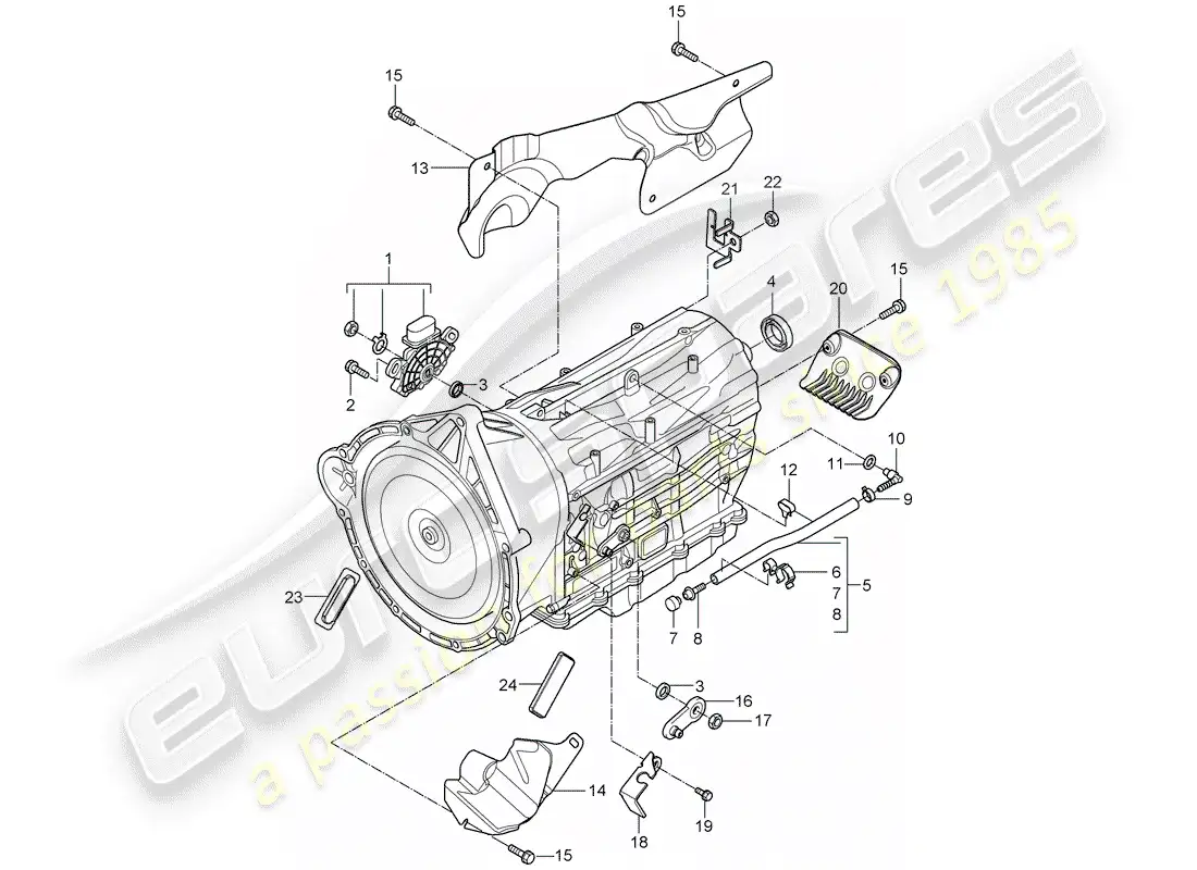 porsche 2006 (cayenne e1 9pa) tiptronic diagrama de piezas
