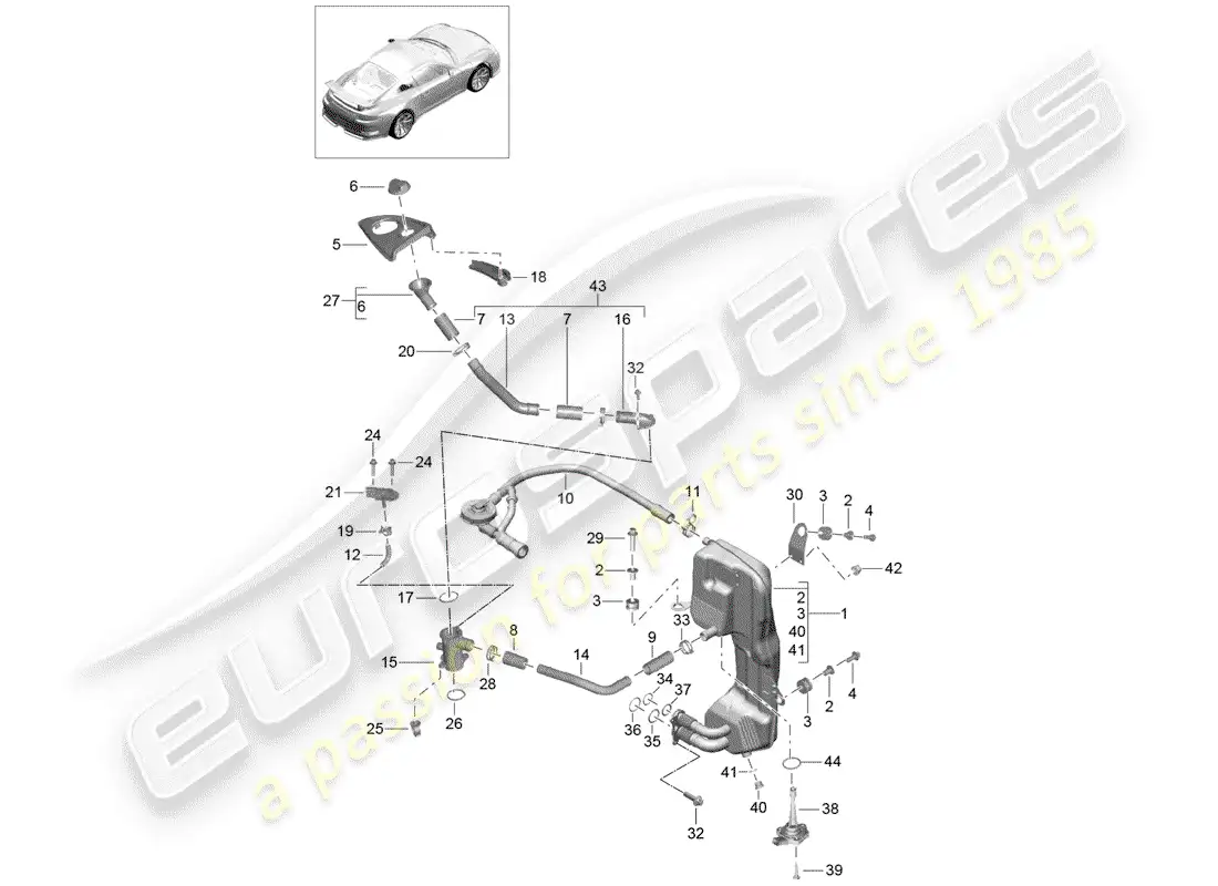 porsche 2014 (991-1 r/gt3/rs) motor (presión de aceite./lubrica.) diagrama de piezas
