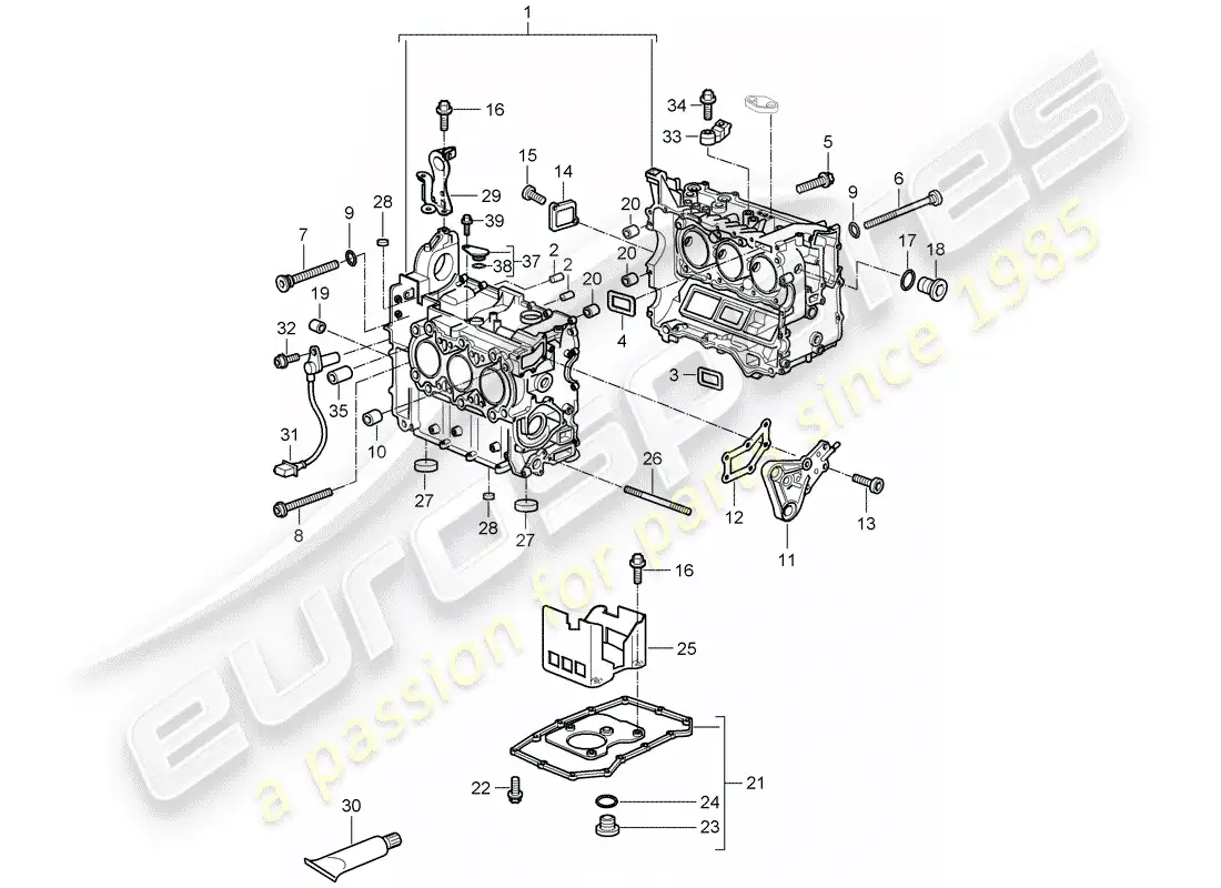 porsche 2007 (997-1) diagrama de piezas del carter