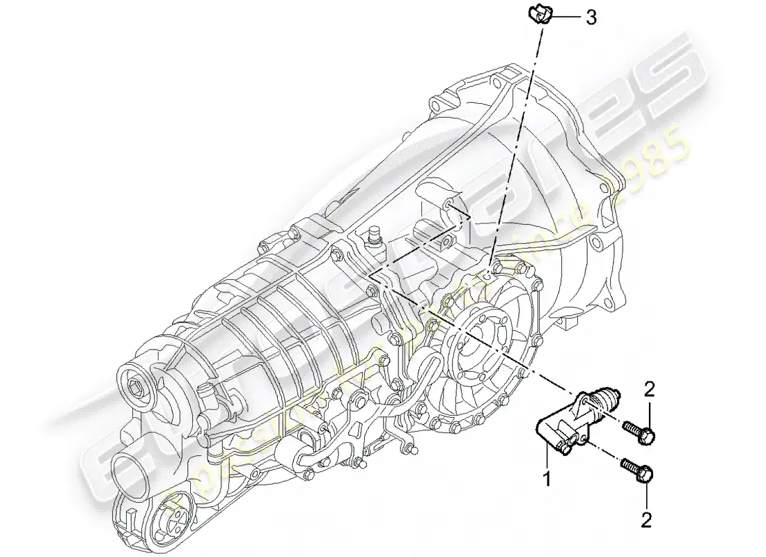porsche 2007 (997-1) liberación del embrague diagrama de piezas