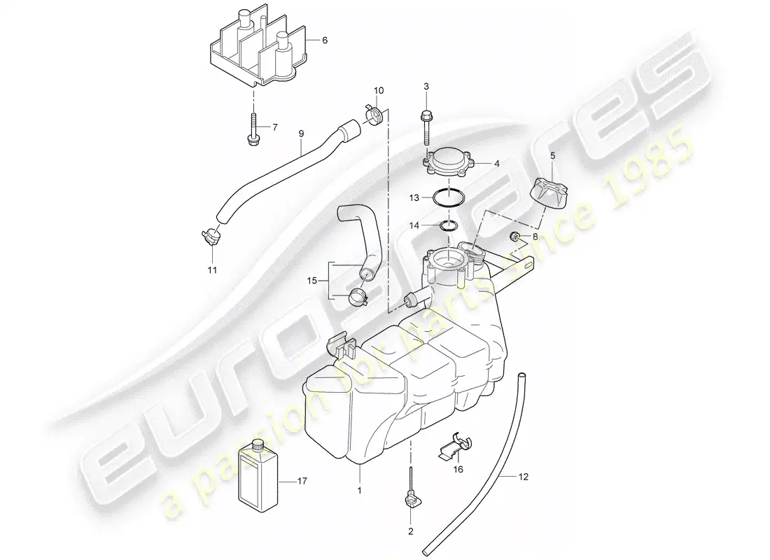 porsche 2008 (997-1) water cooling 4 diagrama de piezas