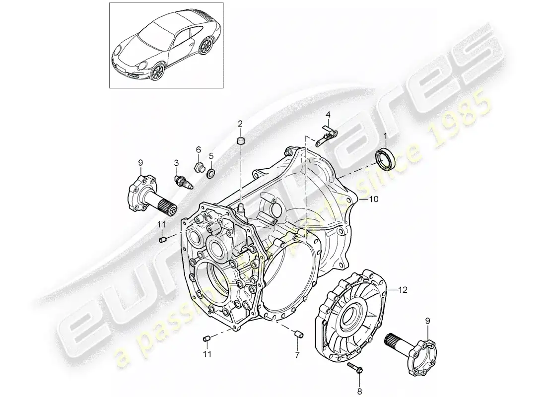 porsche 2010 (997-2) manual gearbox diagrama de piezas
