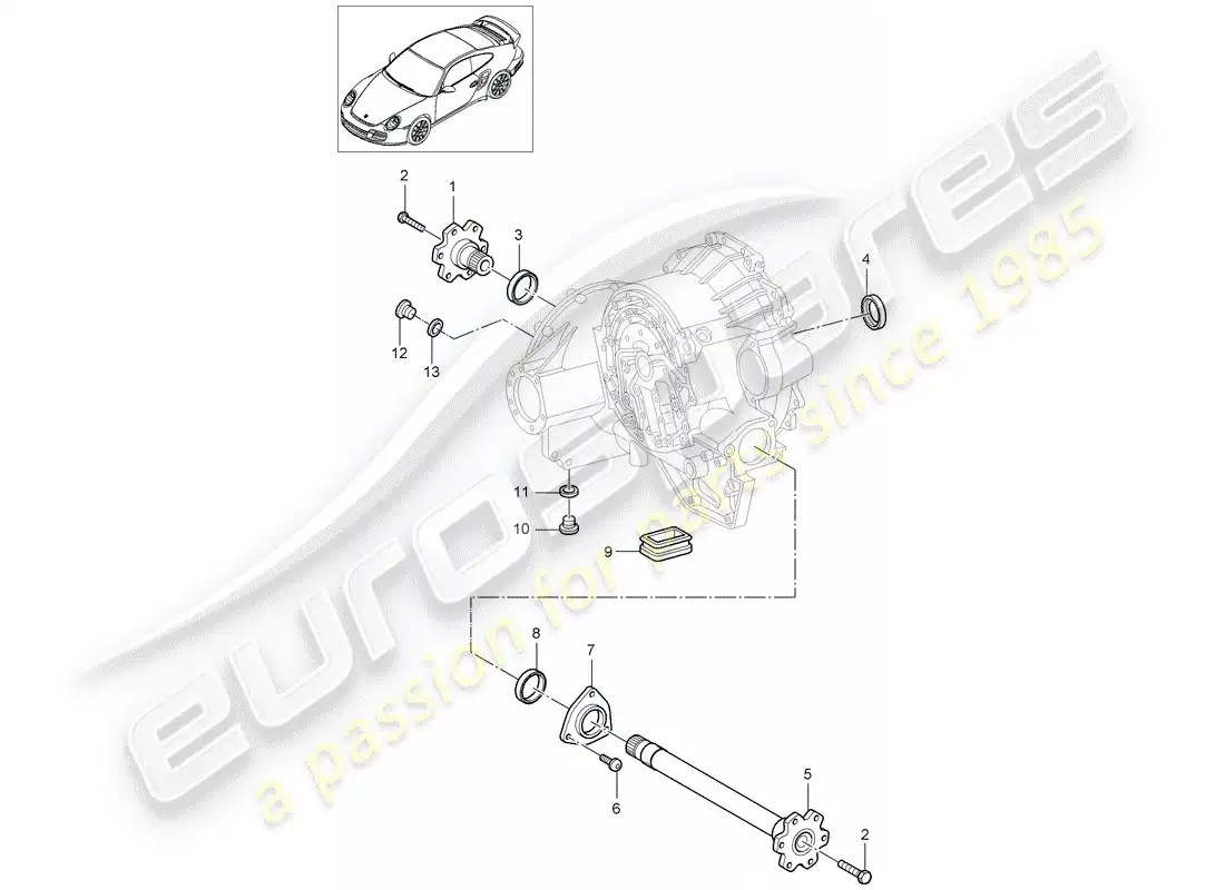 porsche 2009 997-2 turbo / gt2 tiptronic diagrama de piezas