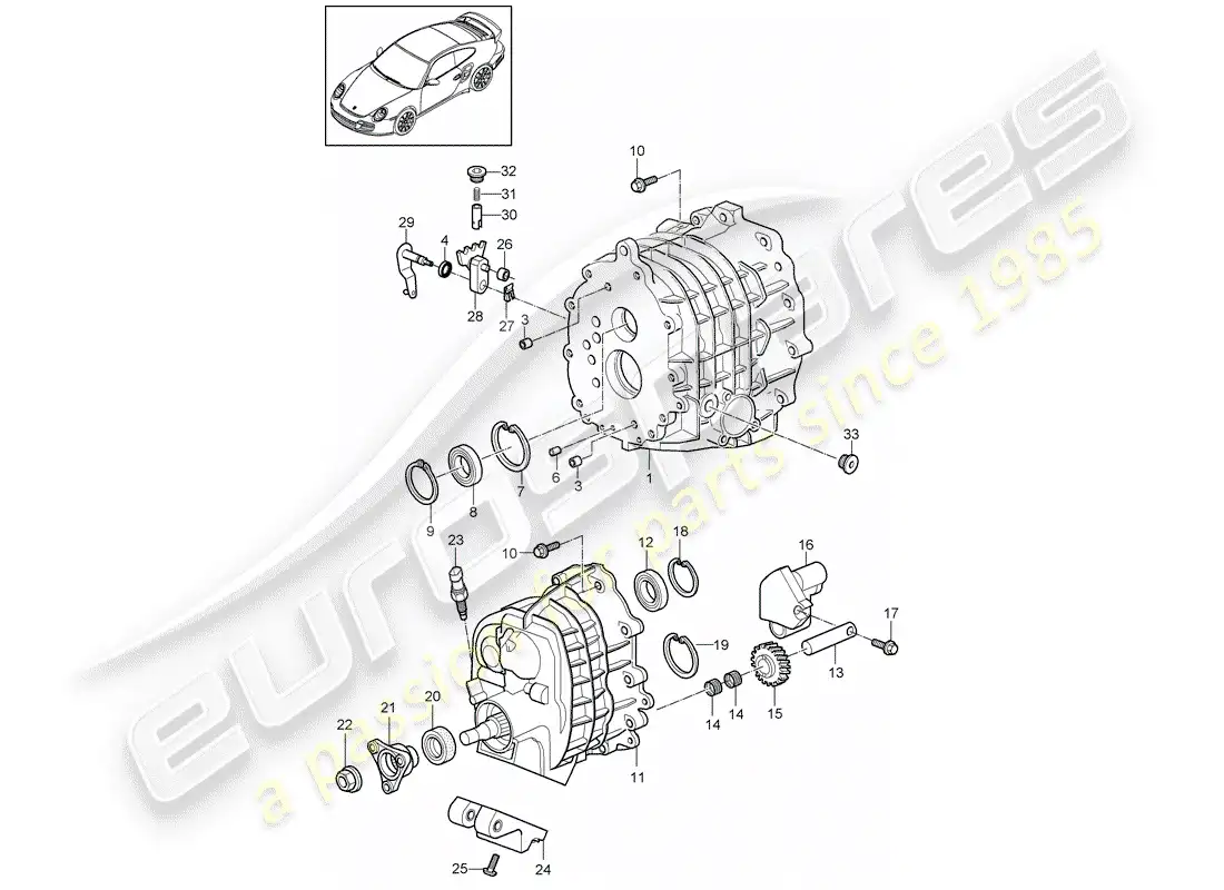 porsche 2009 997-2 turbo / gt2 equipo de casa diagrama de piezas