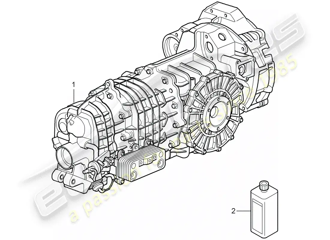 porsche 2010 (997-2 gt3) transmisión de repuesto diagrama de piezas