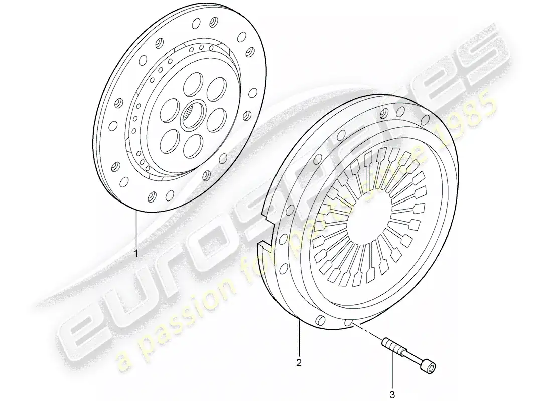 porsche 2011 (997-2 gt3) embrague diagrama de piezas