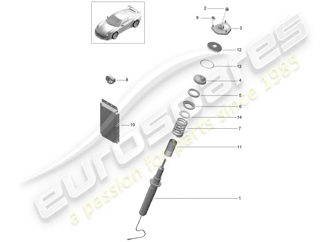porsche 2016 (991-1 r/gt3/rs) amortiguador de vibraciones diagrama de piezas