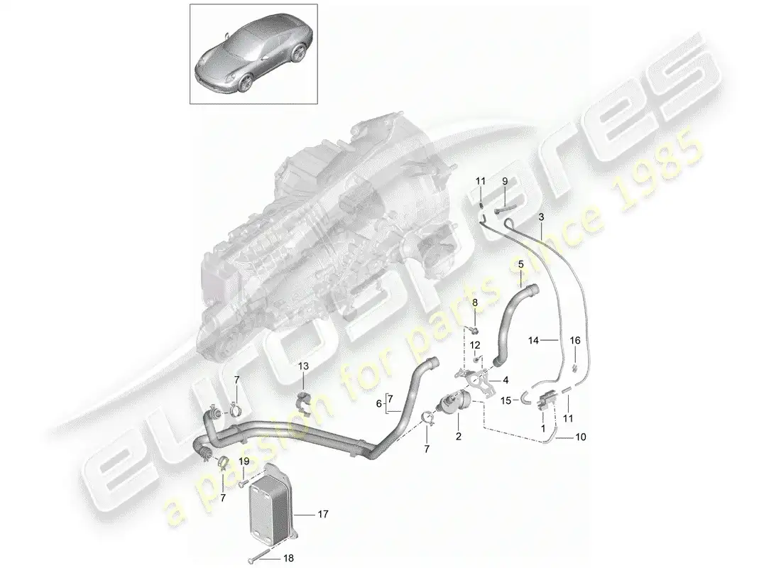 porsche 2012 (991-1) manual gearbox diagrama de piezas