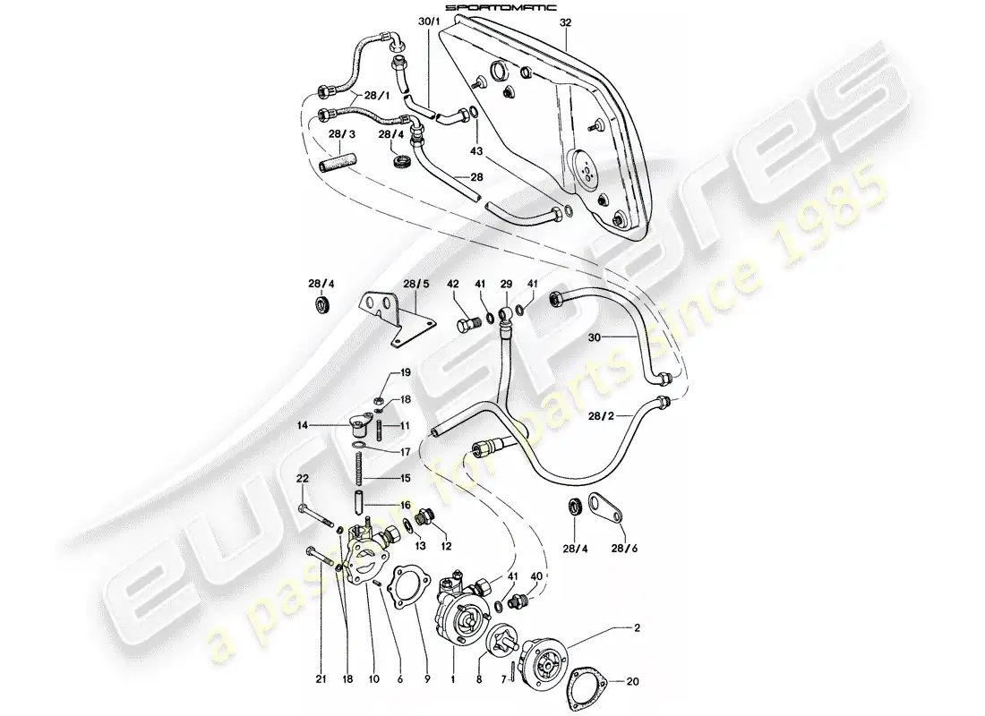 porsche 1976 (914) suministro de aceite - para - convertidor de par - d >> - mj 1971 diagrama de piezas