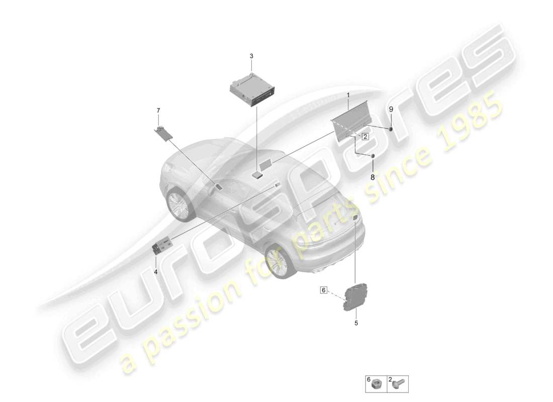 porsche 2021 (macan) pantalla computadora central d >>- 28.04.2019 diagrama de piezas