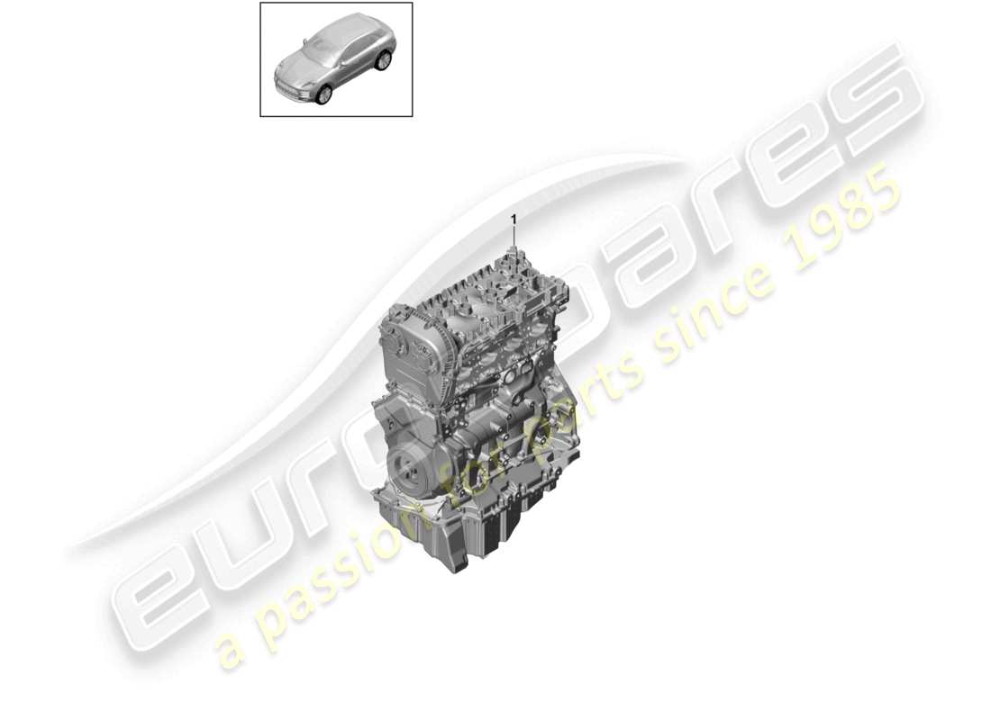 porsche 2021 (macan) diagrama de piezas del motor base
