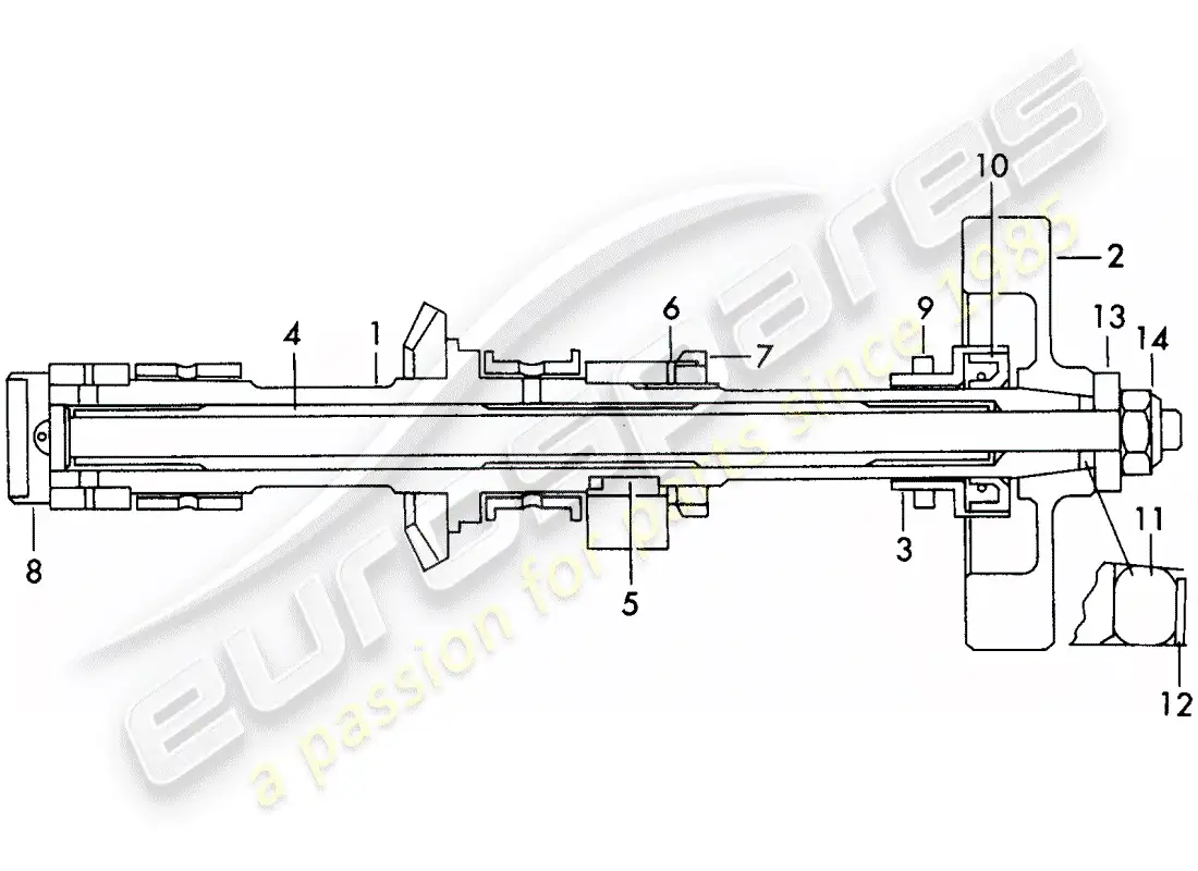 porsche 1965 (356b/356c) árbol de levas - y - peso del volante - admisión - cilindro - 1 + 2 - y - cilindro - 3 + 4 diagrama de piezas