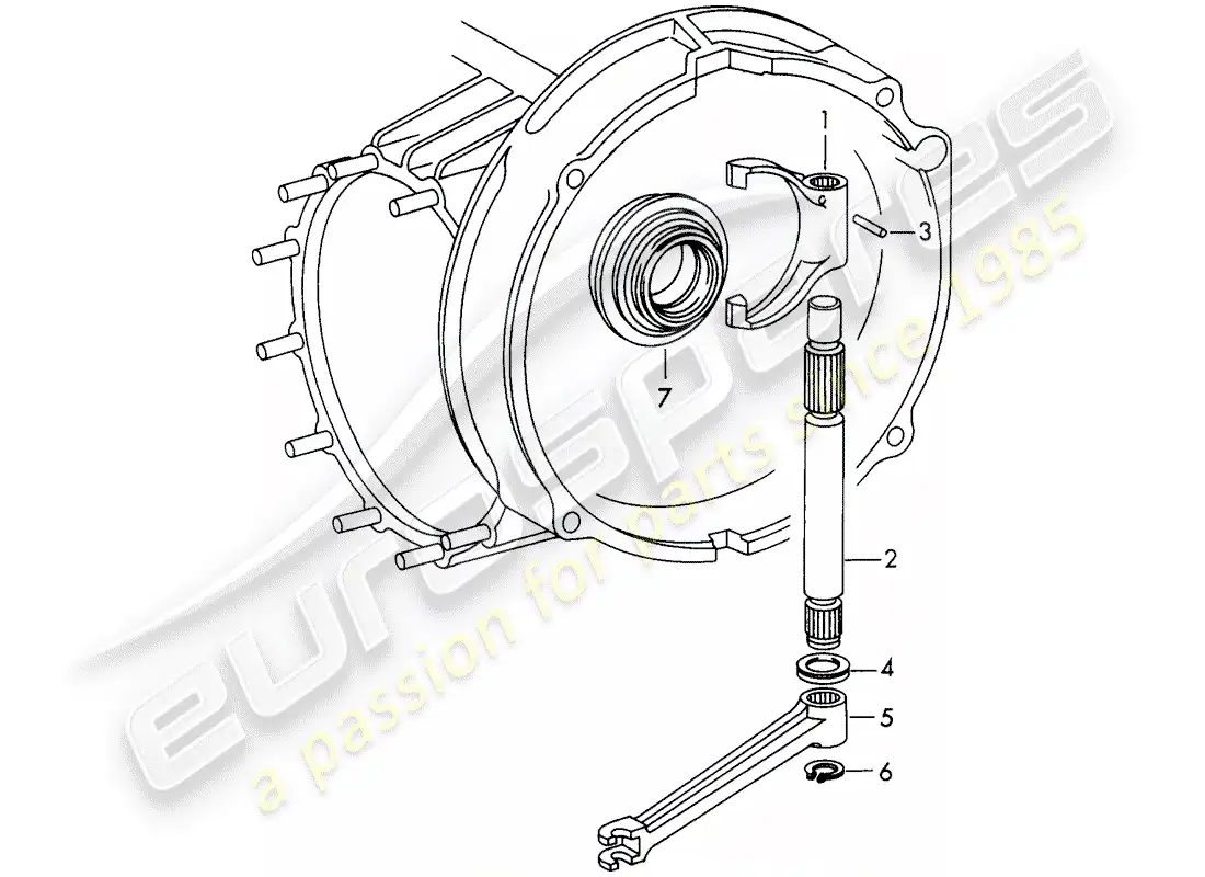 porsche 1971 (911) embrague versión - d - mj 1972>> diagrama de piezas