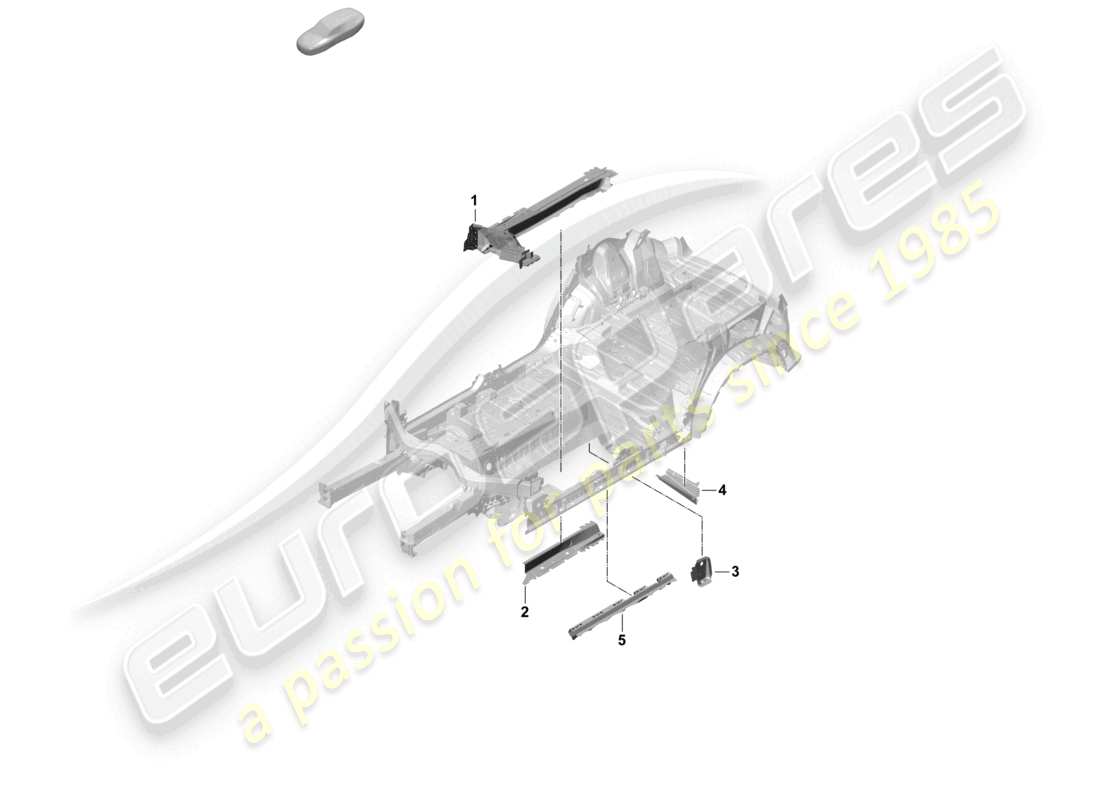 porsche 2023 (cayenne e3 pa) miembro lateral del bastidor diagrama de piezas