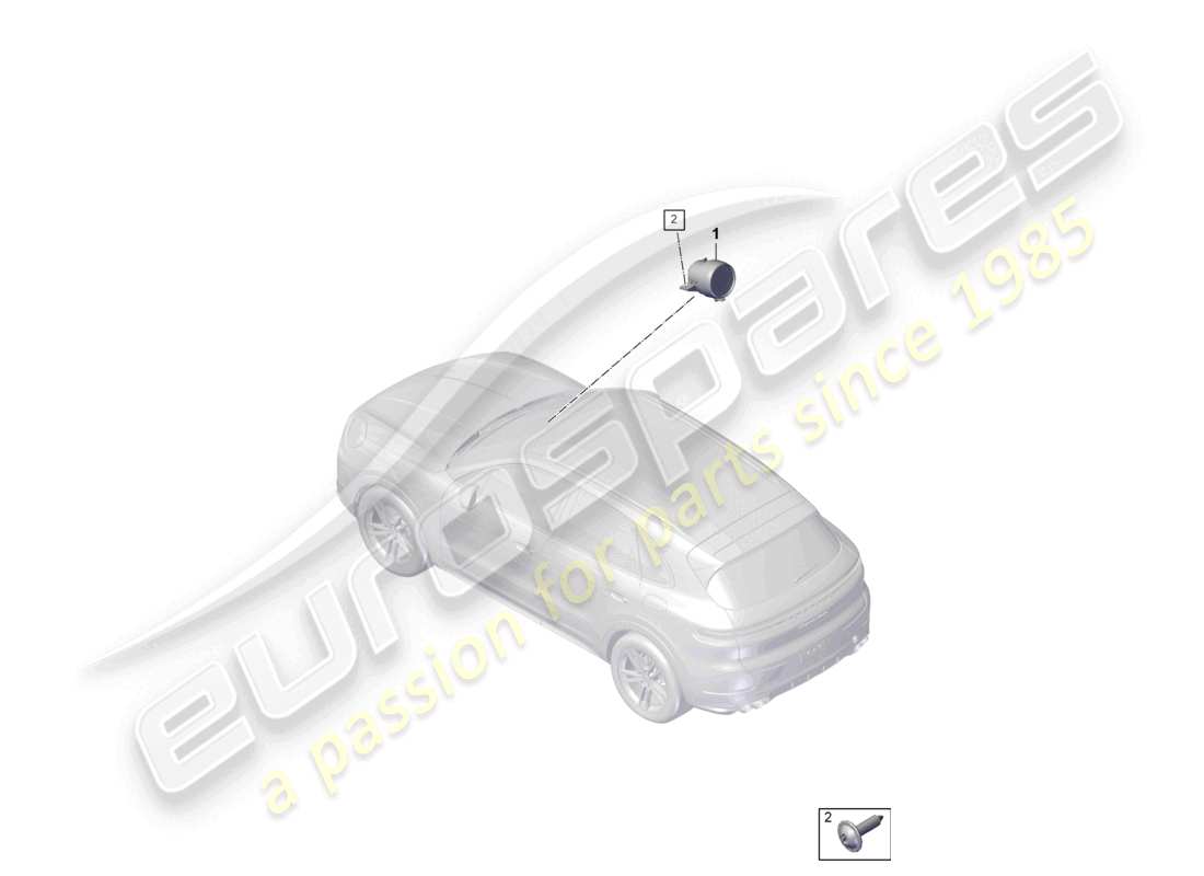 porsche 2023 (cayenne e3 pa) diagrama de piezas de brújula