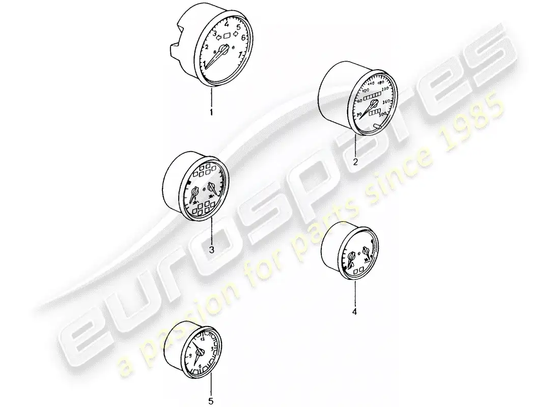 porsche 2012 (tequipment) instruments diagrama de piezas