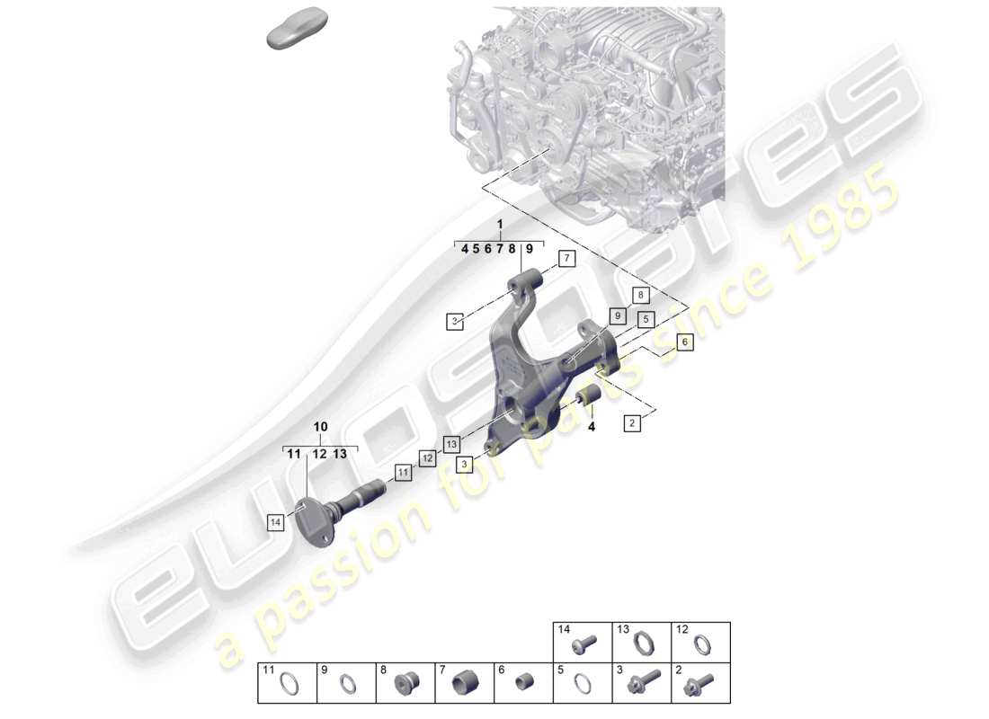 porsche 2024 (992-2 gt3/rs/st) diagrama de piezas del cigüeñal del motor (prensa de aceite/lubricación)