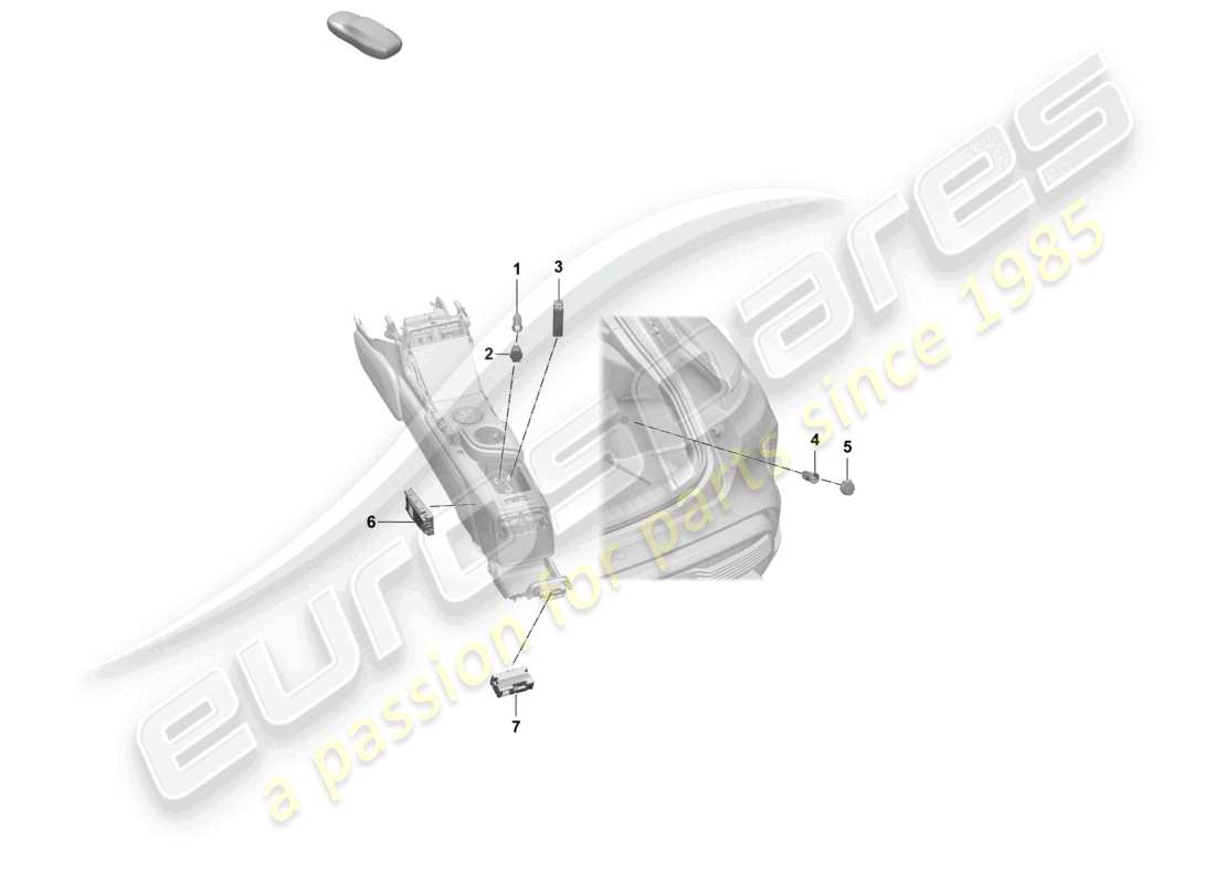 porsche 2026 (taycan 9j1-2) diagrama de partes del zócalo de la interfaz multimedia