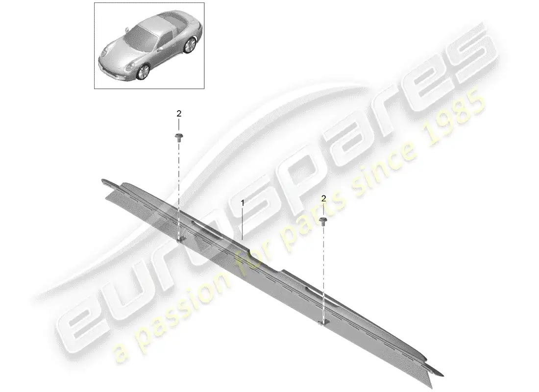 porsche 2015 (991-1) deflector de viento diagrama de piezas