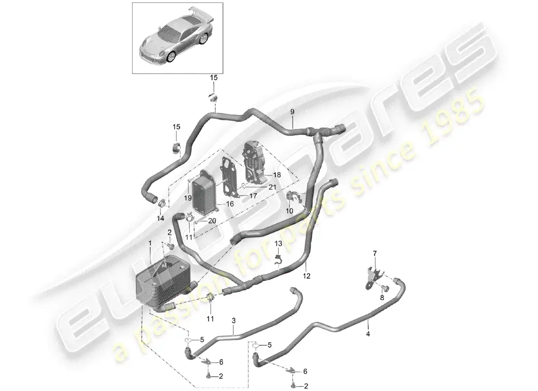 porsche 2016 (991-1 turbo) - pdk - diagrama de piezas