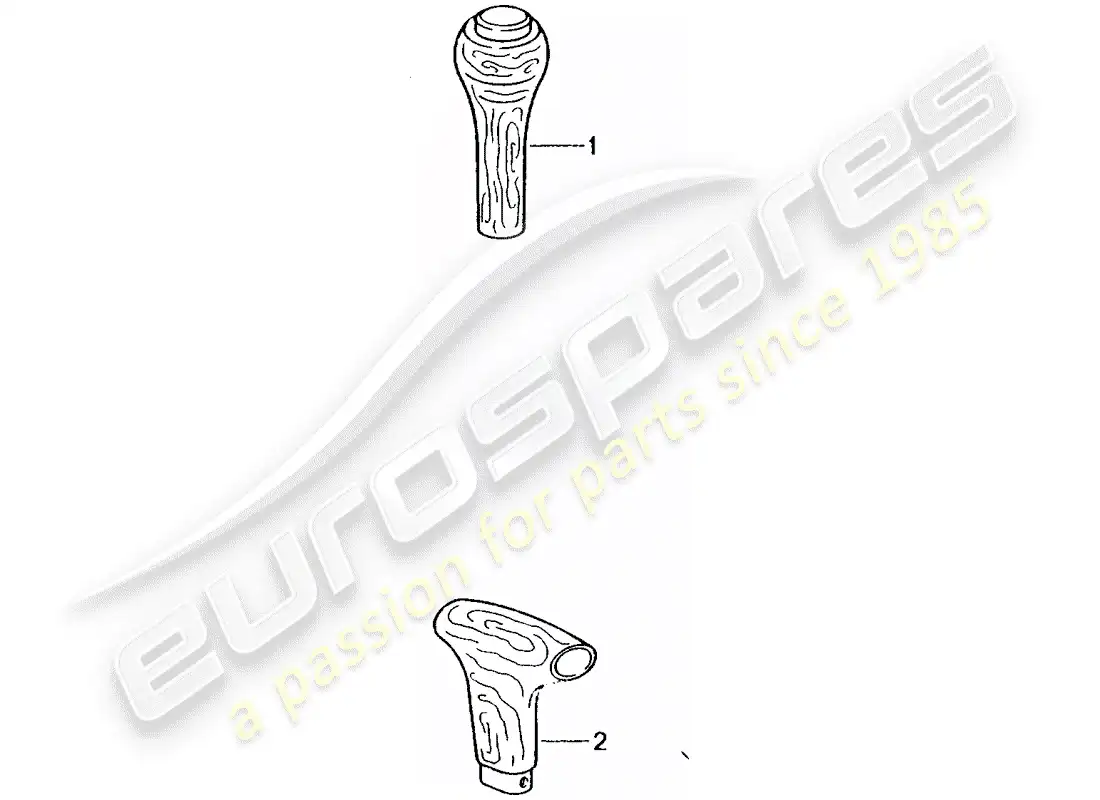 porsche 1995 (tequipment) palanca selectora diagrama de piezas