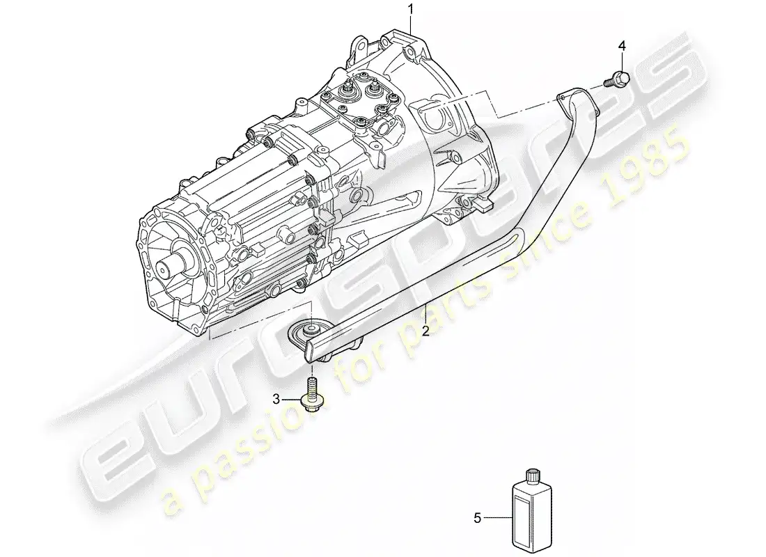 porsche 2003 (cayenne e1 9pa) caja de cambios diagrama de piezas