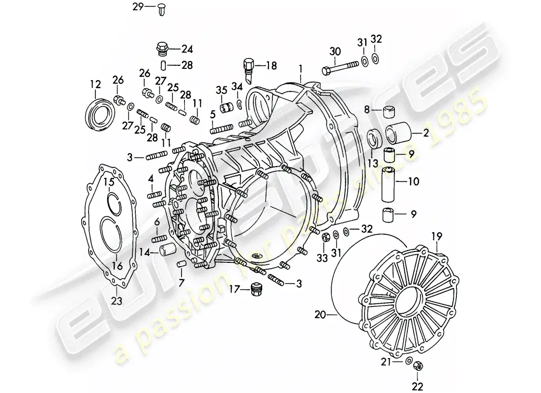 porsche 1970 (911) caja de transmisión - tipo 915 - d - mj 1972>> diagrama de piezas