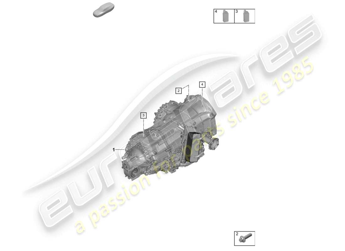 porsche 2026 (992-2 turbo / s) 8-speed caja de cambios de doble embrague - pdk - diagrama de piezas del fluido de transmisión