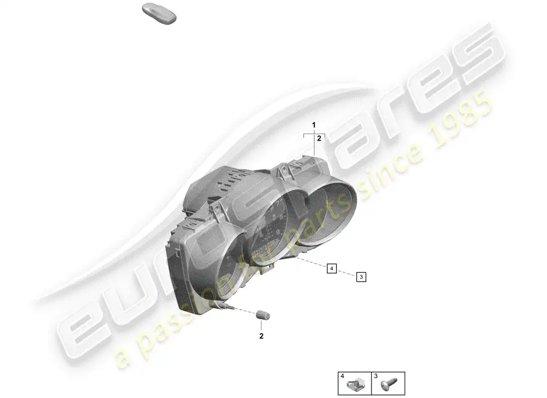 porsche 2019 (718 boxster spyder) combinación de instrumentos diagrama de piezas