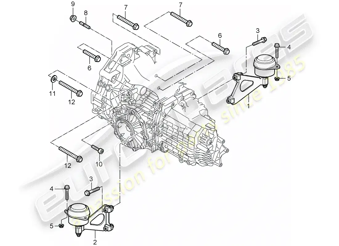 porsche 2007 (987 boxster) manual gearbox diagrama de piezas