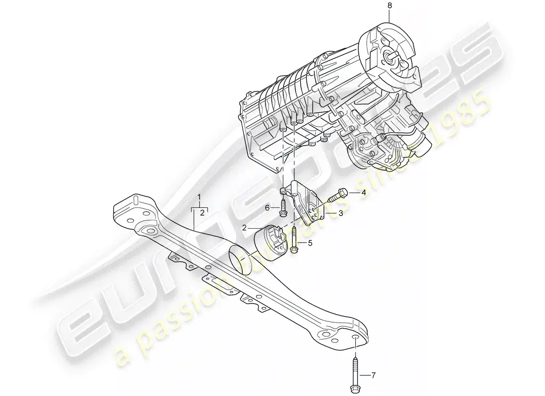 porsche 2004 (cayenne e1 9pa) caja de transferencia diagrama de piezas