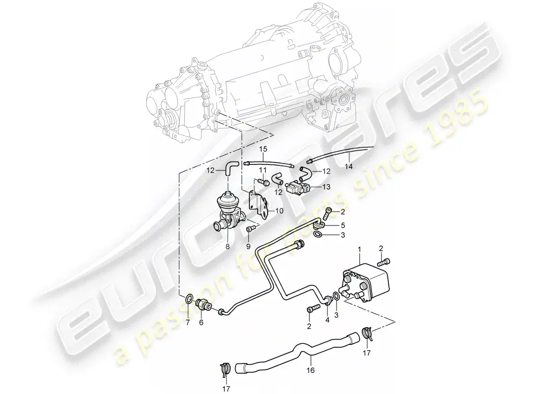 porsche 2007 (997-1) tiptronic diagrama de piezas