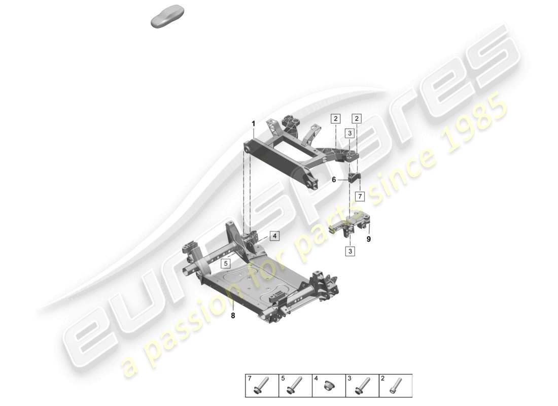 porsche 2022 (taycan 9j1-1) marco diagrama de piezas