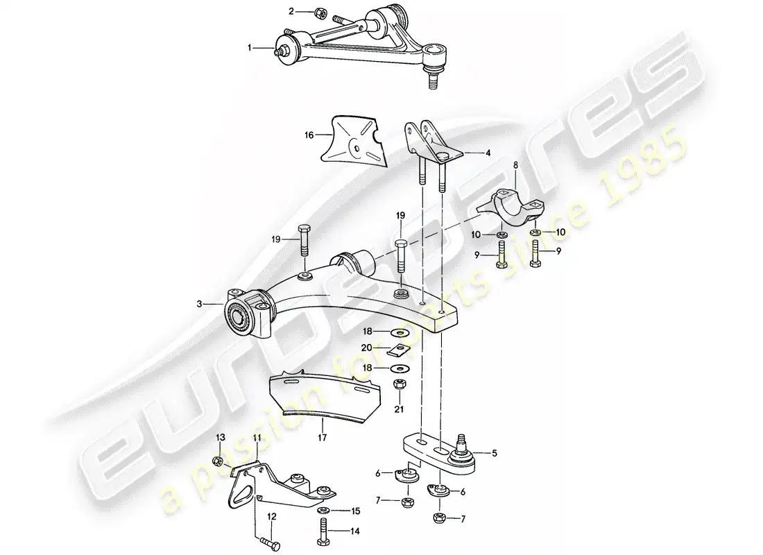porsche 1985 (928) brazo estabilizador de pista - f 92-gs861 000>> - d - mj 1986>> - mj 1986 diagrama de piezas