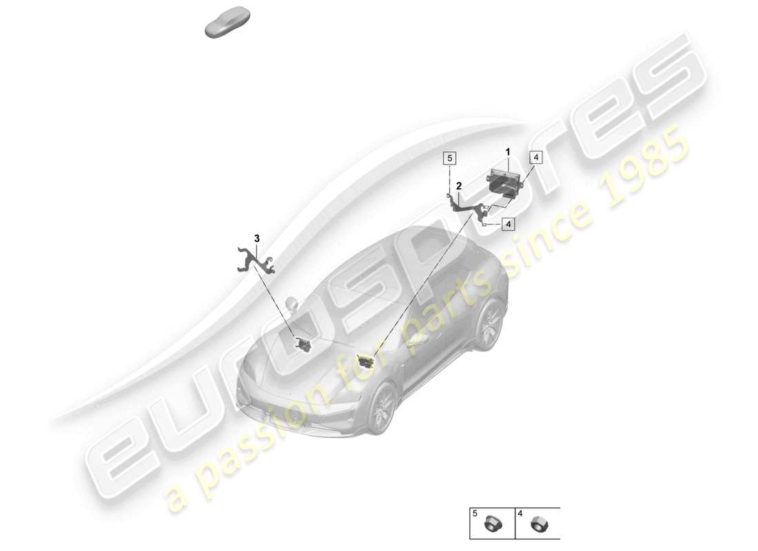 porsche 2025 (taycan 9j1-2) unidad de control para servicios online diagrama de piezas