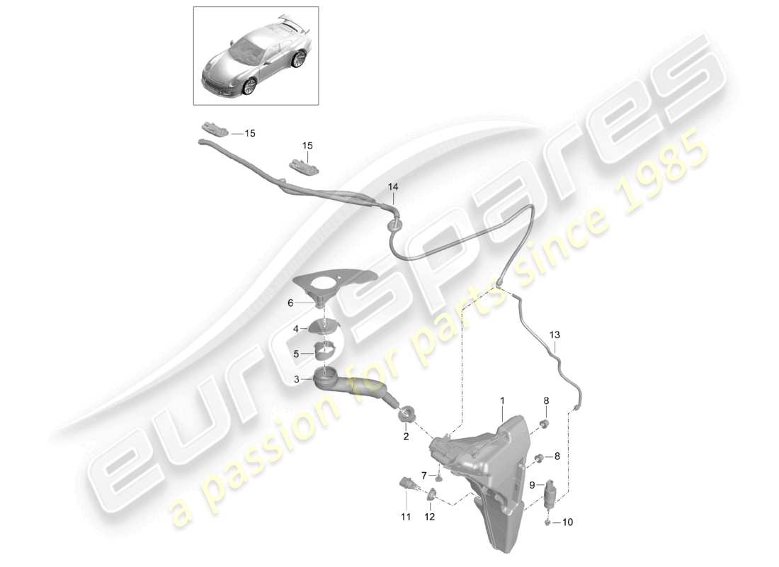 porsche 2021 (991-2 r/gt3/rs) diagrama de piezas del sistema arandela